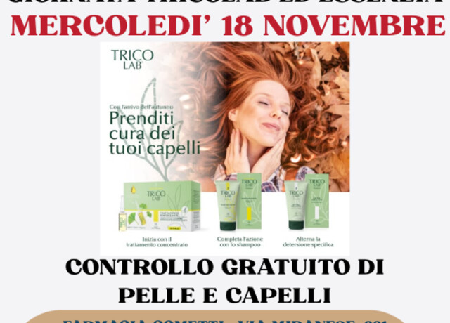 18/11 - GIORNATA PROMOZIONALE TRICOLAB ED ESSENZIA